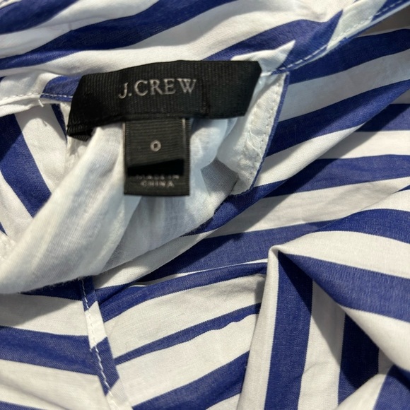 J CREW Sz 0 100% Cotton Wide Leg High Neck Bow Tieback Pockets Cropped Jumpsuit - Picture 13 of 14